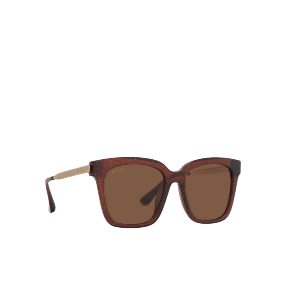 DIFF Bella Festive Chestnut‎ Brown Sparkle Sunglasses